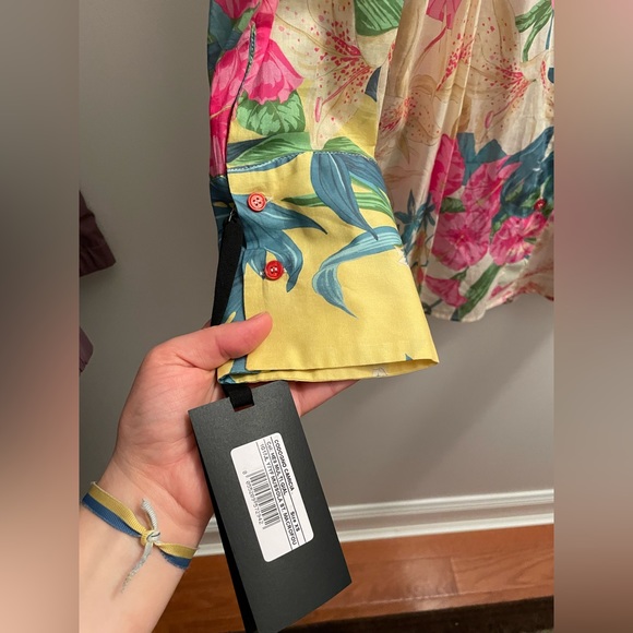 Pinko Cotton Floral Shirt XS - Picture 5 of 10